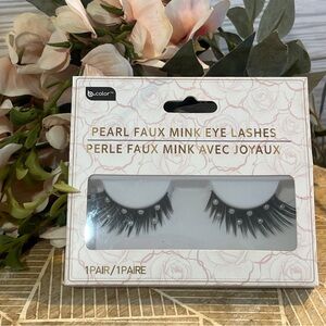b.color Pearl Faux Mink Eyelashes with Pearls - Black